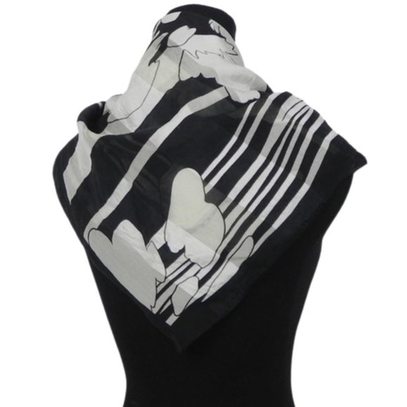 100% Silk Sheer Scarf Vintage - Picture 1 of 7